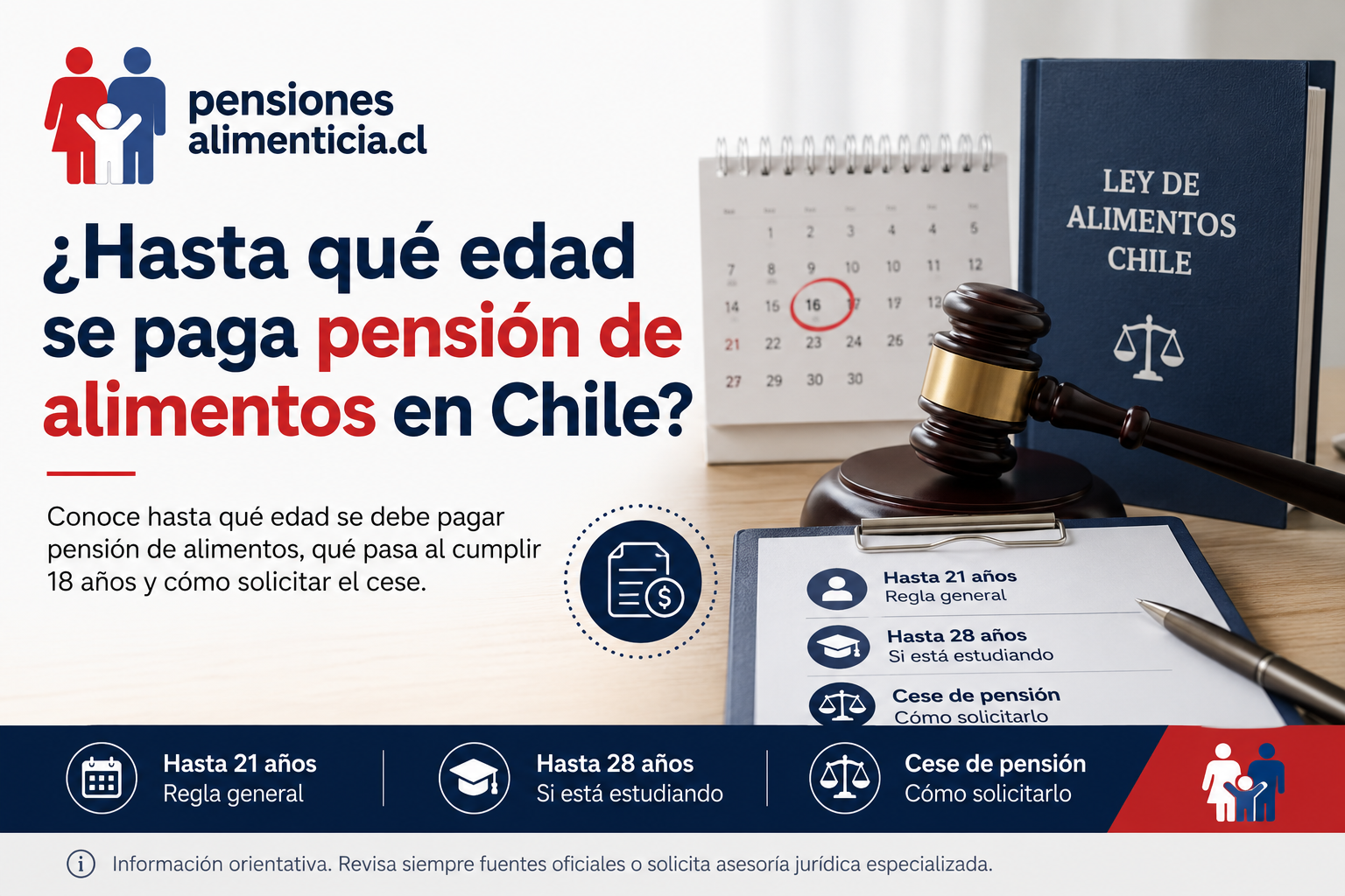 Imagen ilustrativa sobre hasta qué edad se paga pensión de alimentos en Chile